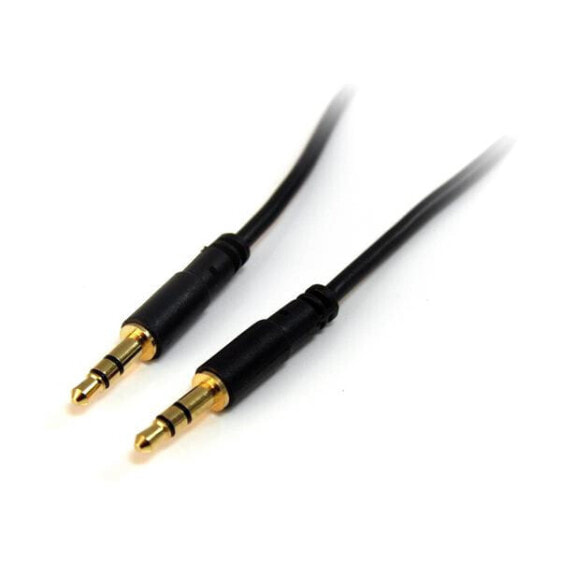 StarTech.com 6 ft Slim 3.5mm Stereo Audio Cable - M/M - 3.5mm - Male - 3.5mm - Male - 1.8 m - Black
