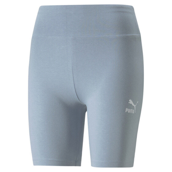 Puma Classics 7" Biking Shorts Womens Blue Casual Athletic Bottoms 53187279