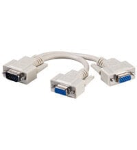 Wentronic VGA Adapter Cable - 0.2 m - 0.2 m - VGA (D-Sub) - 2 x VGA (D-Sub) - Male - Female - Grey