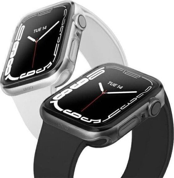 Аксессуары для умных часов и браслетов Uniq Etui UNIQ Glase Apple Watch 7 41mm прозрачно-дымчатый/clear-smoke [2 ПАК]