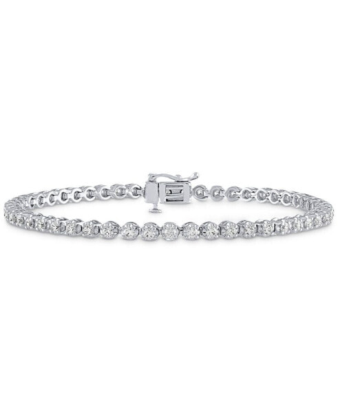 IGI Certified Diamond Tennis Bracelet (2 ct. t.w.) in 14k White gold or 14k Yellow Gold