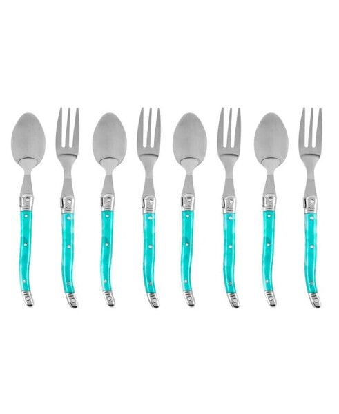 Laguiole Cocktail or Dessert Spoons and Forks, Set of 8