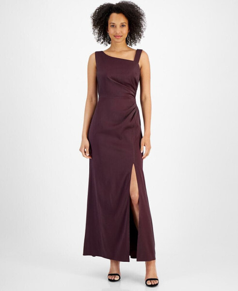 Women's Asymmetric Neck Sleeveless Gown