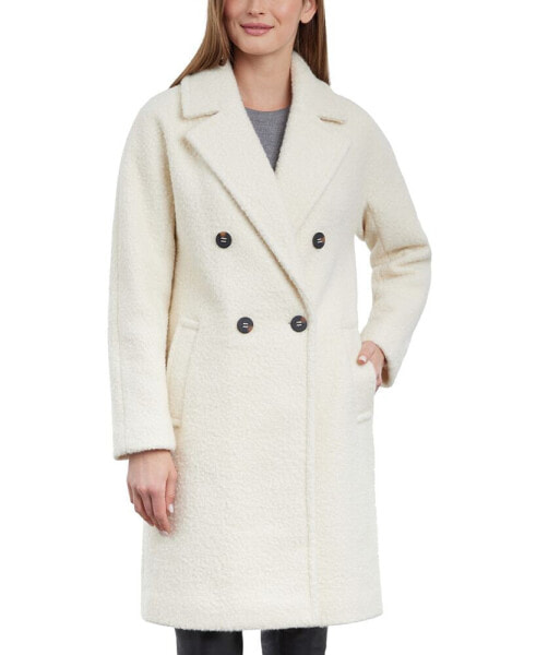 Women's Double-Breasted Bouclé Walker Coat