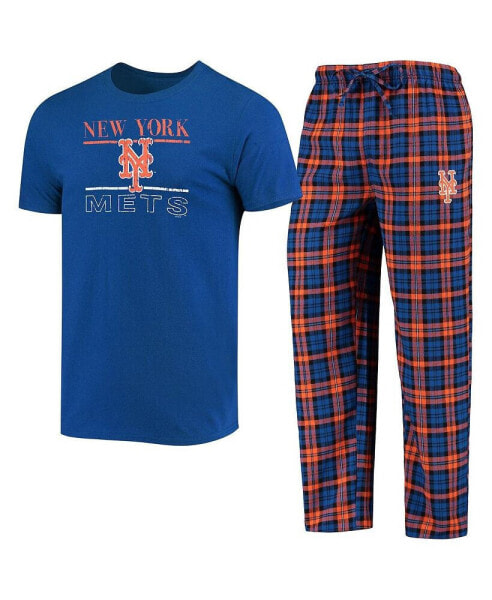Пижама Concepts Sport мужская "Нью-Йорк Метс" Голубая/Оранжевая