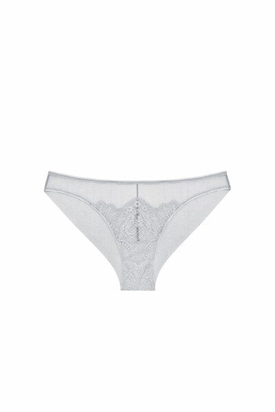 I.D.Sarrieri Womens French Silver Goddess Lace Mesh Brief Size 0 (XS)