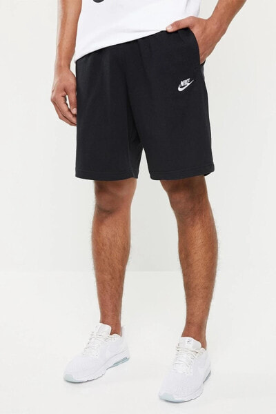 Sportswear Club Jersey Cotton Shorts Unisex Pamuklu ince Yazlık Şort Siyah