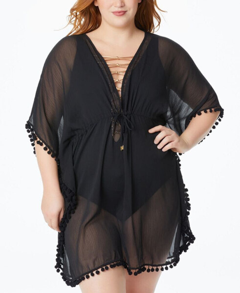 Plus Size Gypset Chiffon Caftan Swim Cover-Up