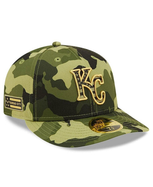 Men's Camo Kansas City Royals 2022 Armed Forces Day On-Field Low Profile 59FIFTY Fitted Hat