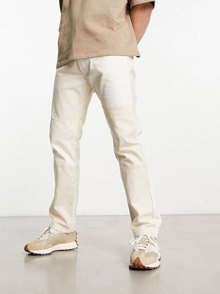 Pacsun patchwork relaxed jeans in beige