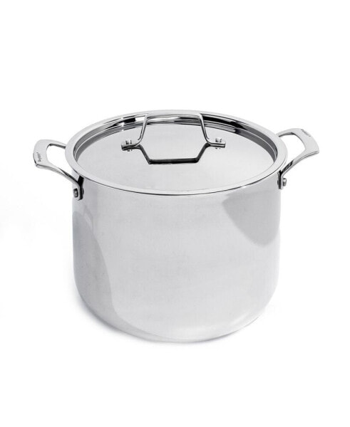 Professional 18/10 Stainless Steel Tri-Ply 8 Quart Stockpot with Lid