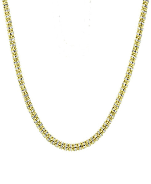 Macy's ice Link 22" Chain Necklace in 10k Two-Tone Gold