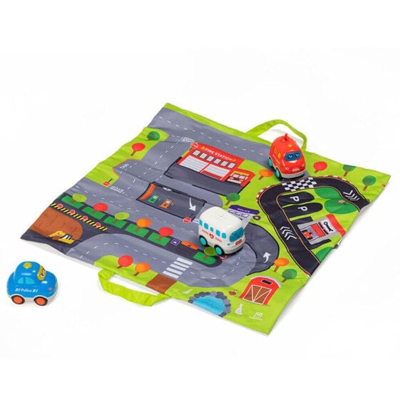 EUREKAKIDS Play mat with 3 cars