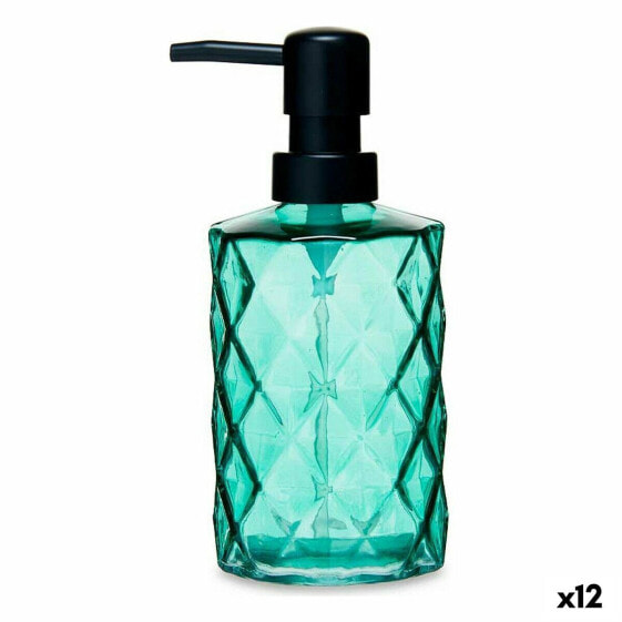 Дозатор мыла из стекла серии Бриллиант Зеленый пластик 410 ml (12 штук) Berilo