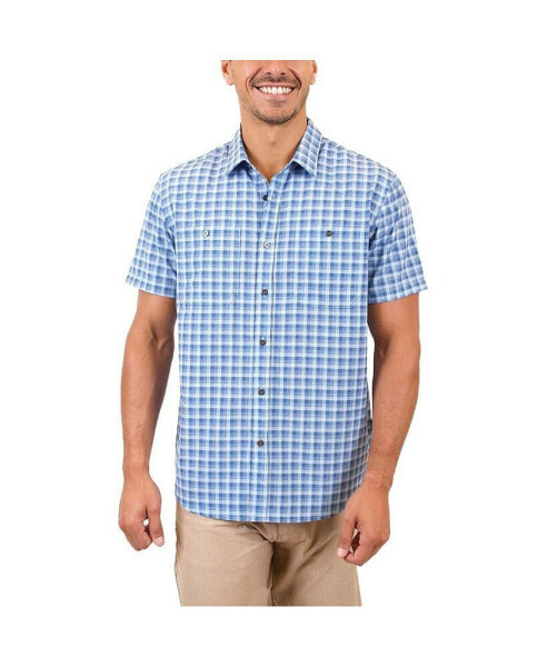 Men's Two-Pocket Breathable Ripstop Sun Protection Button Down Shirt