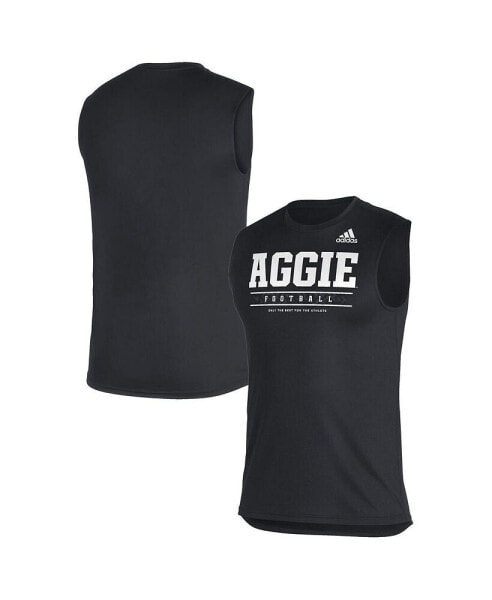 Men's Black Texas A&M Aggies Sideline Football Locker Creator AEROREADY Sleeveless T-shirt