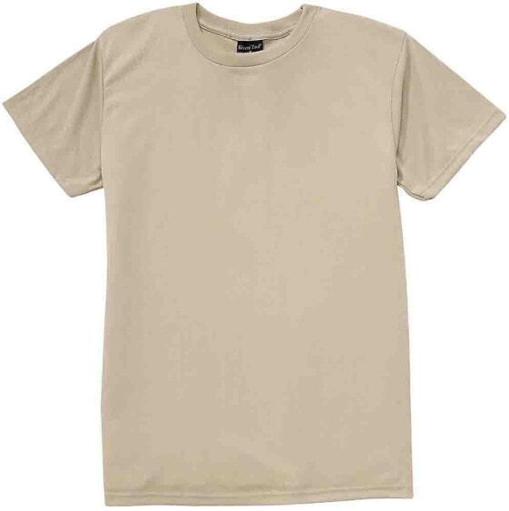 River's End Upf 30+ Crew Neck Short Sleeve Athletic T-Shirt Mens Beige Casual To
