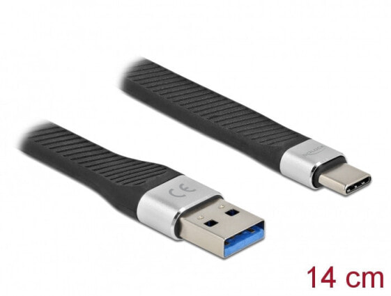 Разъем USB C - USB A 86938 - 0.14 м - USB 3.2 Gen 1 (3.1 Gen 1) - 5000 Mбит/с - черный Delock