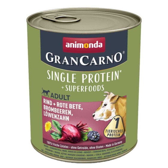 ANIMONDA Grancarno 4017721824408 Beetroot Beef Blackberry Dandelion Adult 800g Wet Dog Food