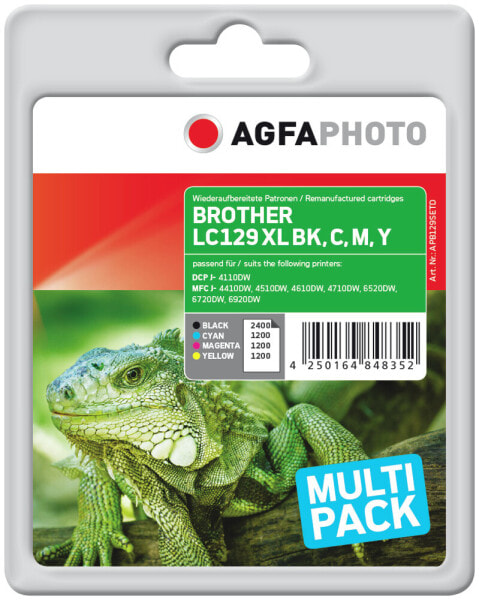 AgfaPhoto APB129SETD - Pigment-based ink - 2400 pages - 1200 pages - Multi pack