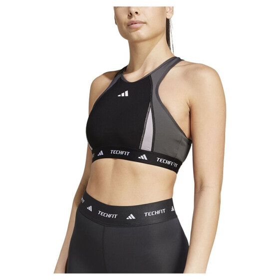 ADIDAS Techfit High Neck Colorblock sports bra medium support