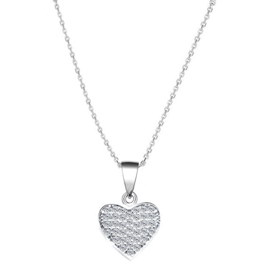 Silver necklace with heart AGS1131 / 47