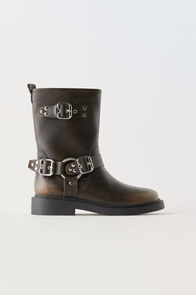 Biker ankle boots