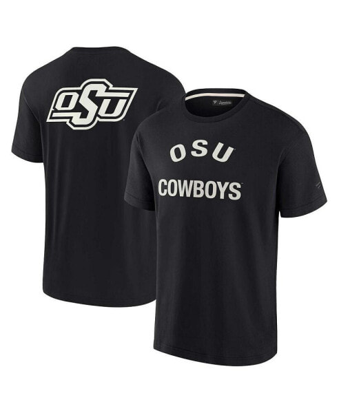 Men's and Women's Black Oklahoma State Cowboys Super Soft Short Sleeve T-shirt