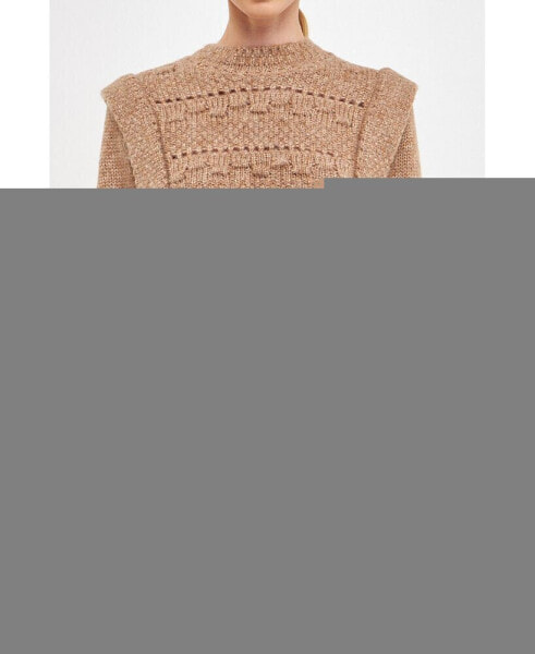 Women's Chunky Wool Knit Detailed Sweater