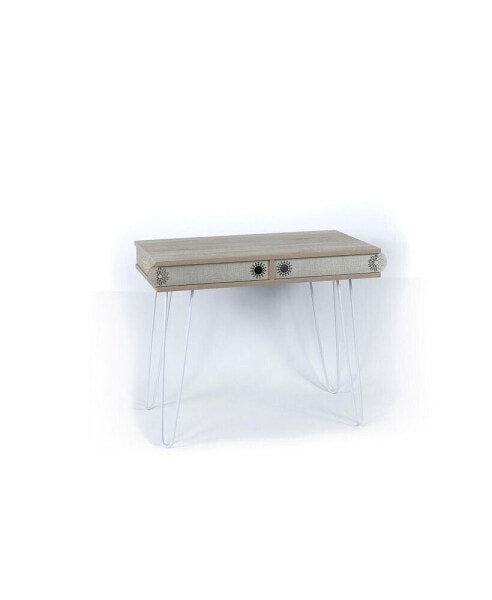 Lora Metal Legs 2 Tier Modern Desk