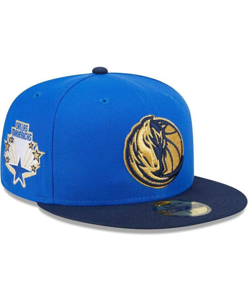 Men's Blue, Navy Dallas Mavericks Gameday Gold Pop Stars 59FIFTY Fitted Hat