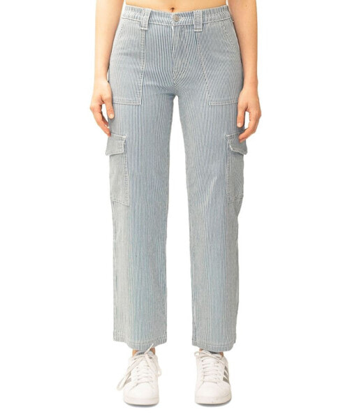 Juniors' Railroad Stripe Skater Jeans