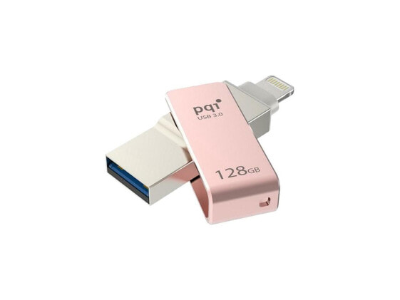 PQI iConnect Mini [Apple MFi] 128GB Mobile Flash Drive w/ Lightning Connector fo