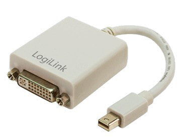Адаптер разъемов LogiLink Mini DisplayPort / DVI 0,09 м серый - Мини DisplayPort - DVI-I - Мужской - Женский