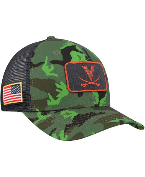 Men's Camo, Black Virginia Cavaliers Classic99 Veterans Day Trucker Snapback Hat