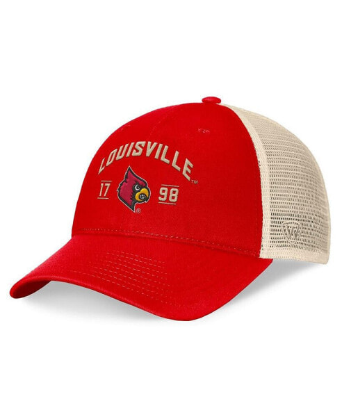 Men's Red Louisville Cardinals Heritage Waylon Trucker Adjustable Hat