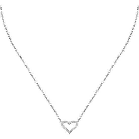 Romantic Silver Heart Necklace Silver LPS10AWV13