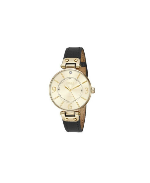 Часы Jones New York Black Silicone Strap Watch 34mm