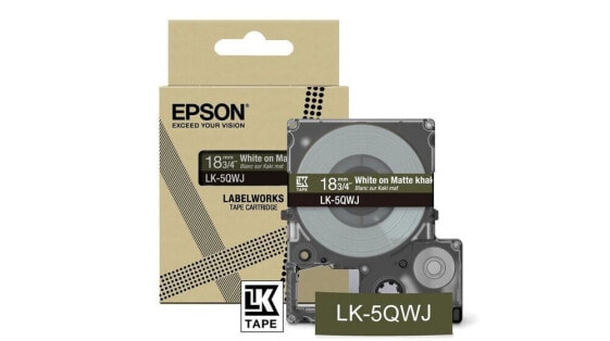 Epson LK-5QWJ - Khaki - White - Thermal transfer - Matte - LabelWorks LW-C410 - 1.8 cm