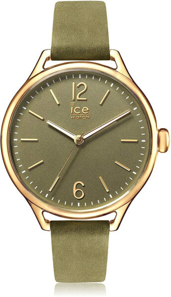 Ice-Watch - Ice Time Khaki - Grün Damenuhr mit Lederarmband - 013069 (Small)