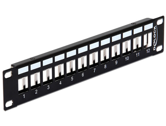 Delock 43326 - Rack mounting - 1U - Black - Metal