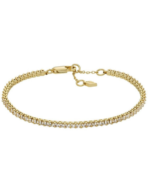 Браслет Fossil Stacked Up Gold-Tone Tennis Chain.