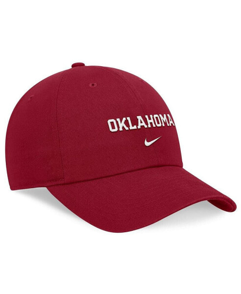 Men's and Women's Crimson Oklahoma Sooners 2024 Sideline Club Adjustable Hat