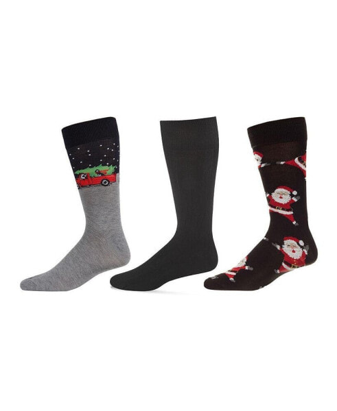 Men's Christmas Assortment Socks, Pack of 3