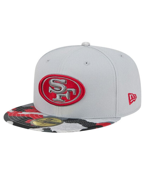 Men's Gray San Francisco 49ers Active Camo 59FIFTY Fitted Hat