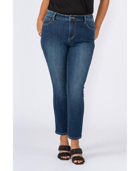 Plus Size High Rise Ankle Skinny Jeans