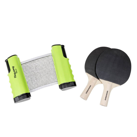 EUREKAKIDS Portable ping pong with extendable net. 2 paddles and 3 balls