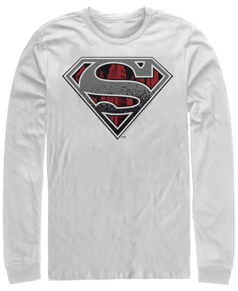 Men's Superman Concrete Logo Long Sleeve Crew Tee