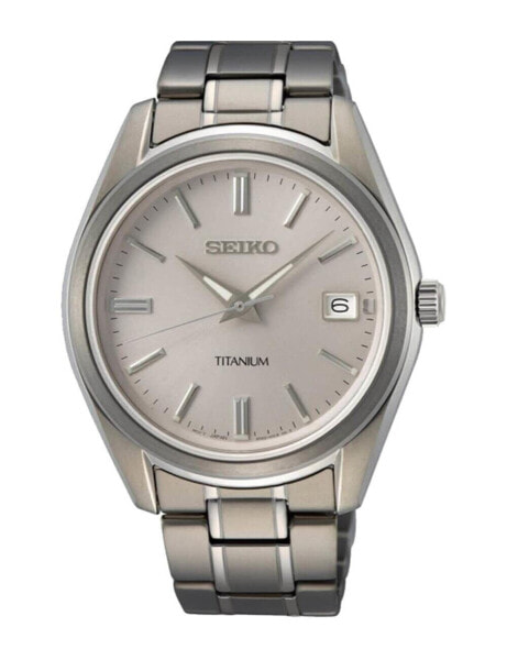 Seiko Men's Analogue Japanese Quartz Watch with Stainless Steel Strap White