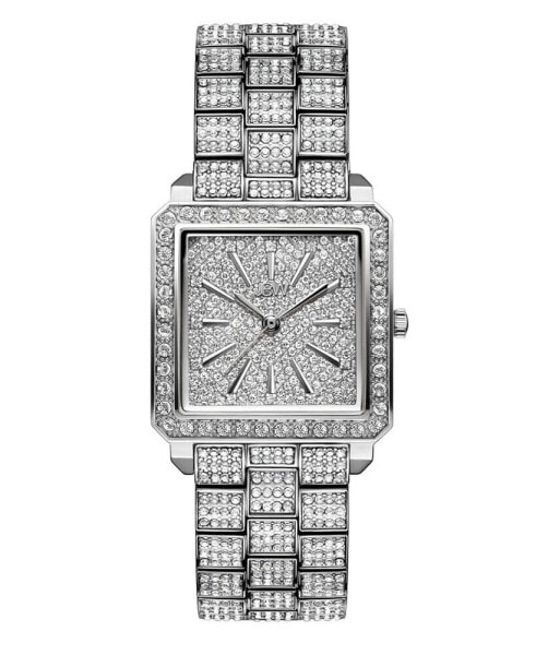 Women's Cristal Silver-Tone Stainless Steel Watch, 28mm